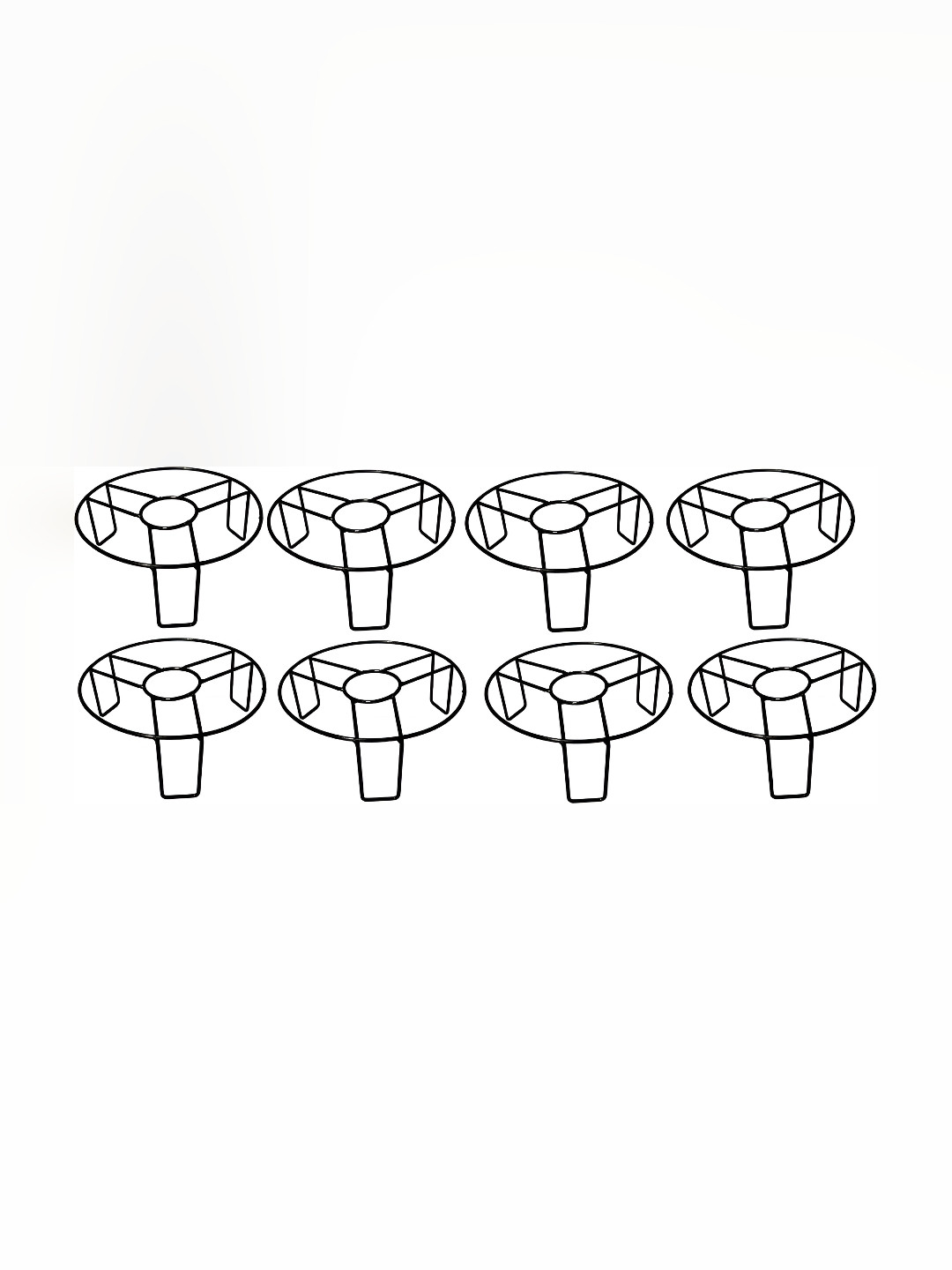 appeasy Black 8-pcs Metal Round Pot Stand