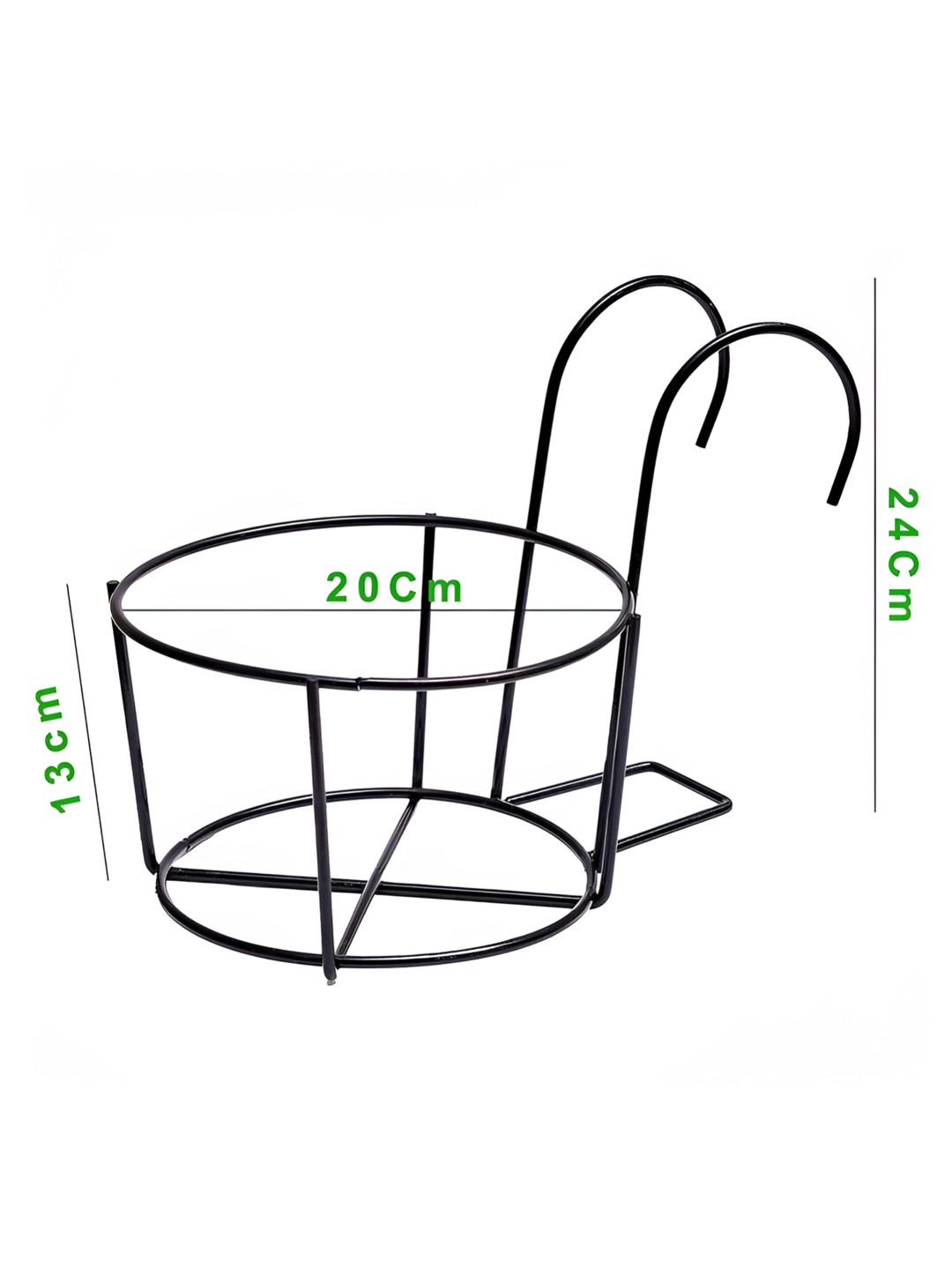 appeasy Black 2 Pcs Bucket Basket Metal Planters