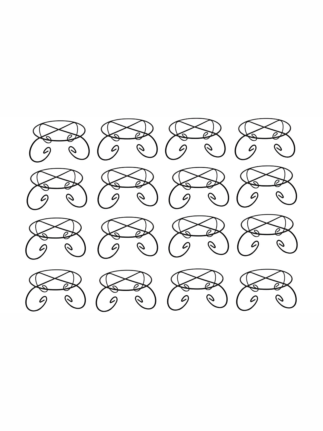 appeasy Black 16Pcs Metal Pot Stands