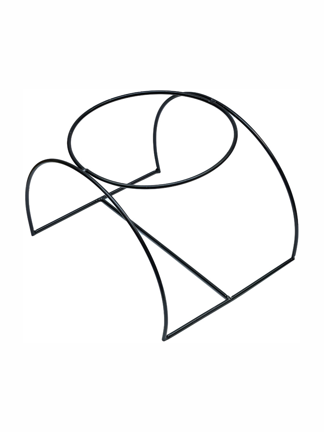 appeasy Black Semicircle Metal Planter Stand