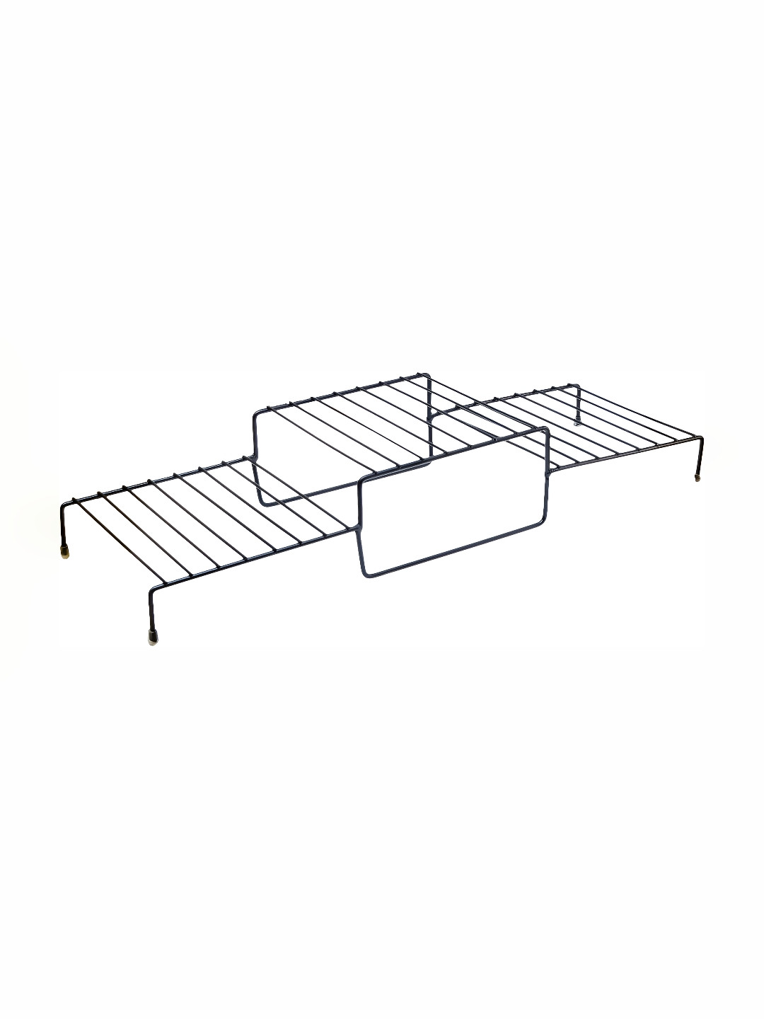 appeasy Black 3-Floor Rectangular Metal Planter Stand