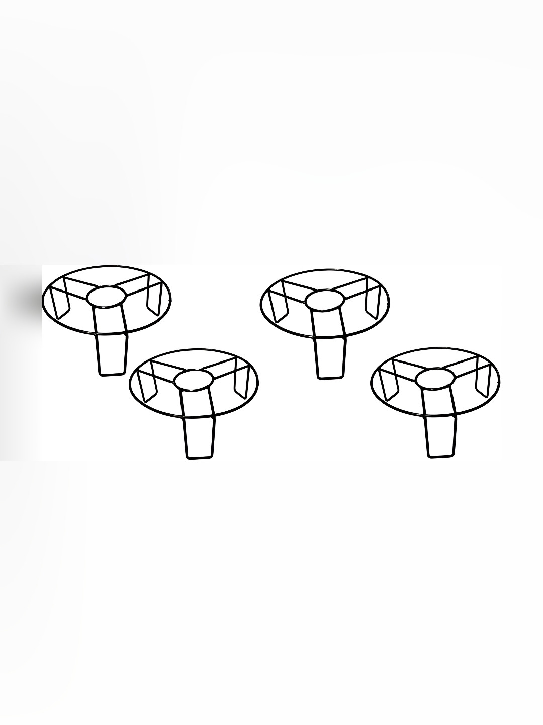 appeasy 4 Pcs Black Metal Pot Stands