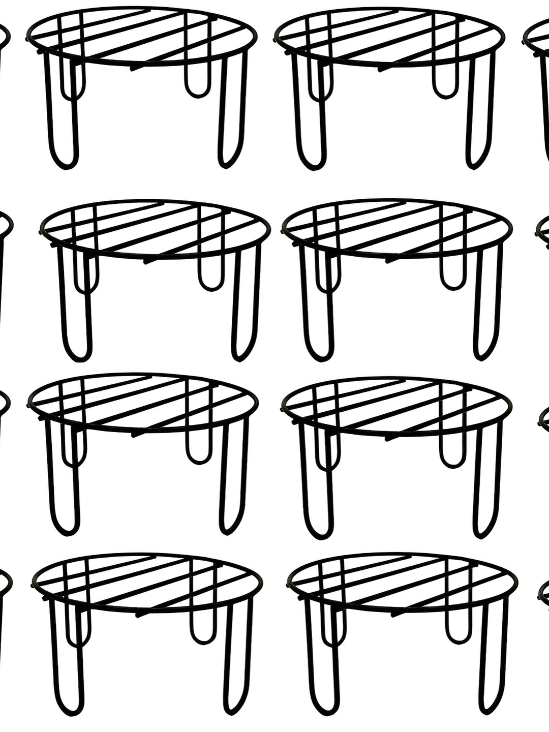 appeasy Black 16 Pcs Metal Pot Stands