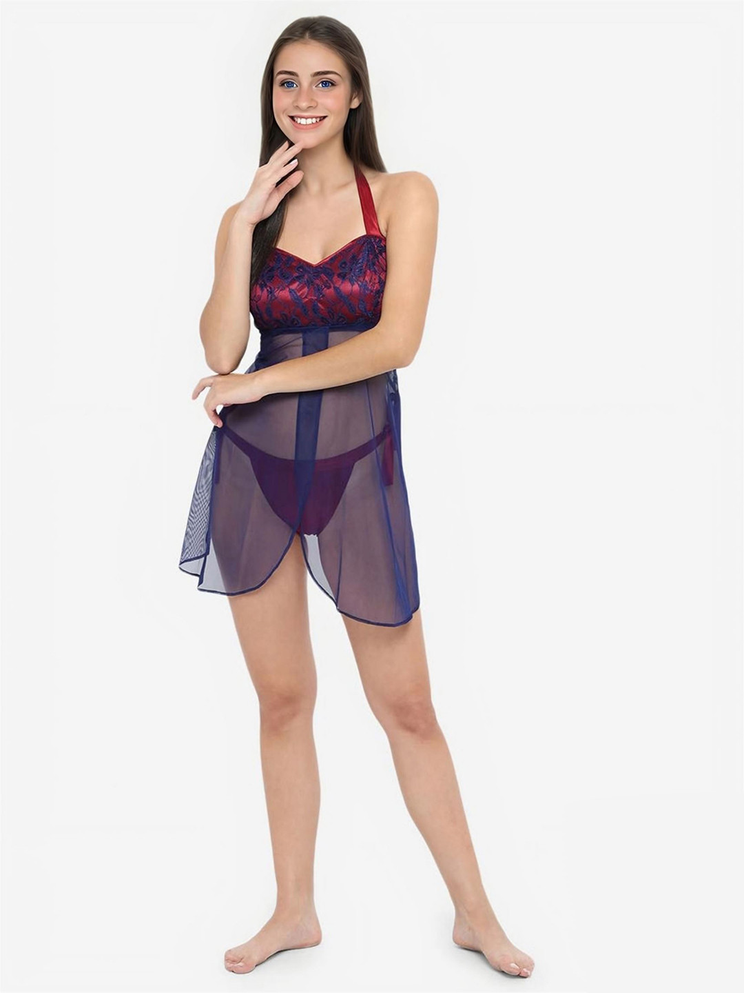 Hill Islands Plus Size Babydoll With Brief