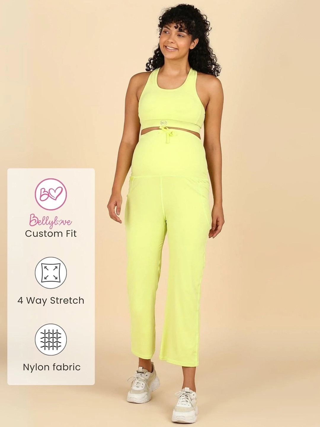 House Of Zelena Flared High-Rise Cropped Maternity Tights