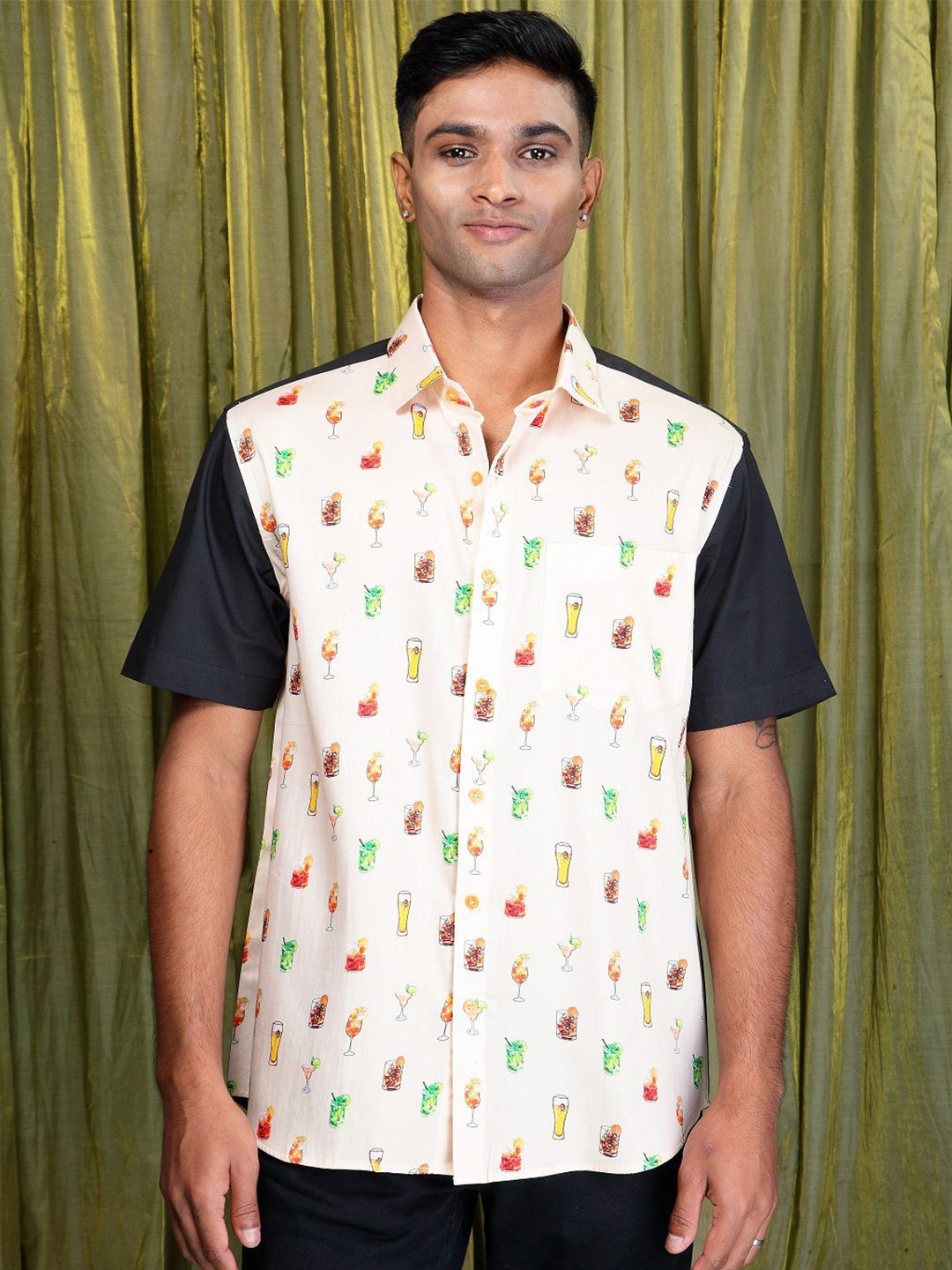 Felix Bendish Comfort Abstract Printed Casual Shirt