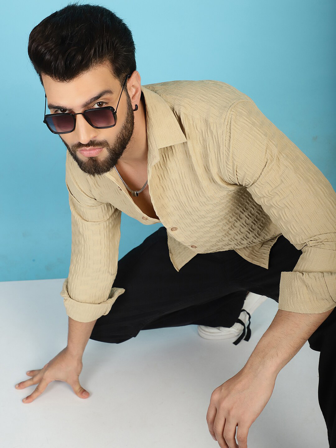 Indian Needle Classic Checked Wrinkle Free Casual Shirt