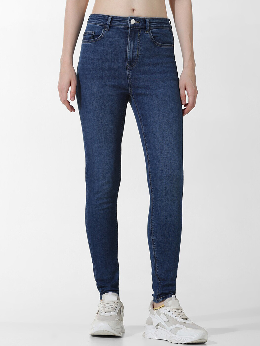 ONLY ONLMICO CARMEN MW Women Skinny Fit Clean Look Stretchable Jeans
