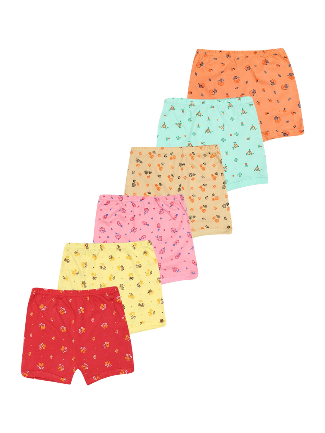 YELLOWDELIGHT Boys Pack Of 6 Printed Cotton Hipster Briefs YD 621 Rosy (b) Dr 0-6m-6p