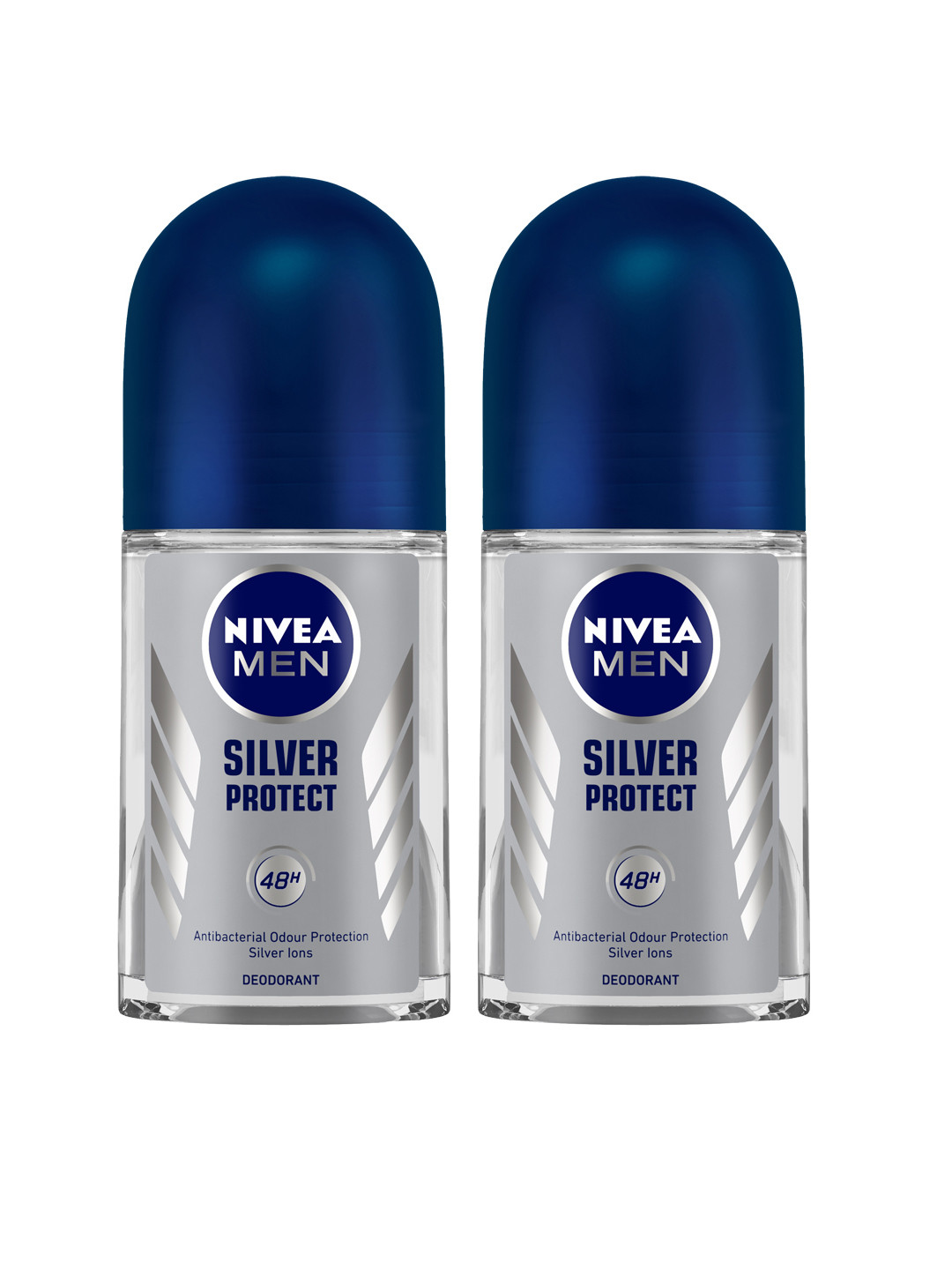 Nivea Men Set of 2 Silver Protect Roll-On Deodorant - 50 ml Each