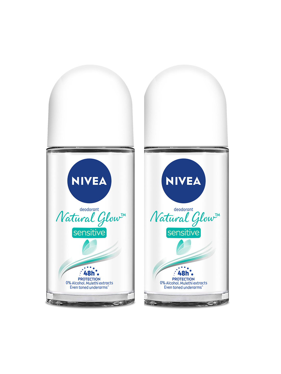Nivea Women Set of 2 Natural Glow Sensitive Deo Roll-On - 50g