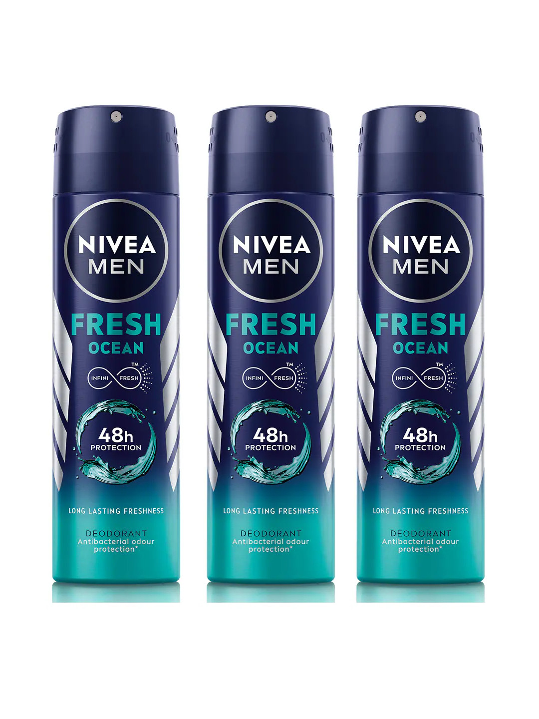 Nivea Men Set of 3 Fresh Ocean Original Deodorant - 93g each