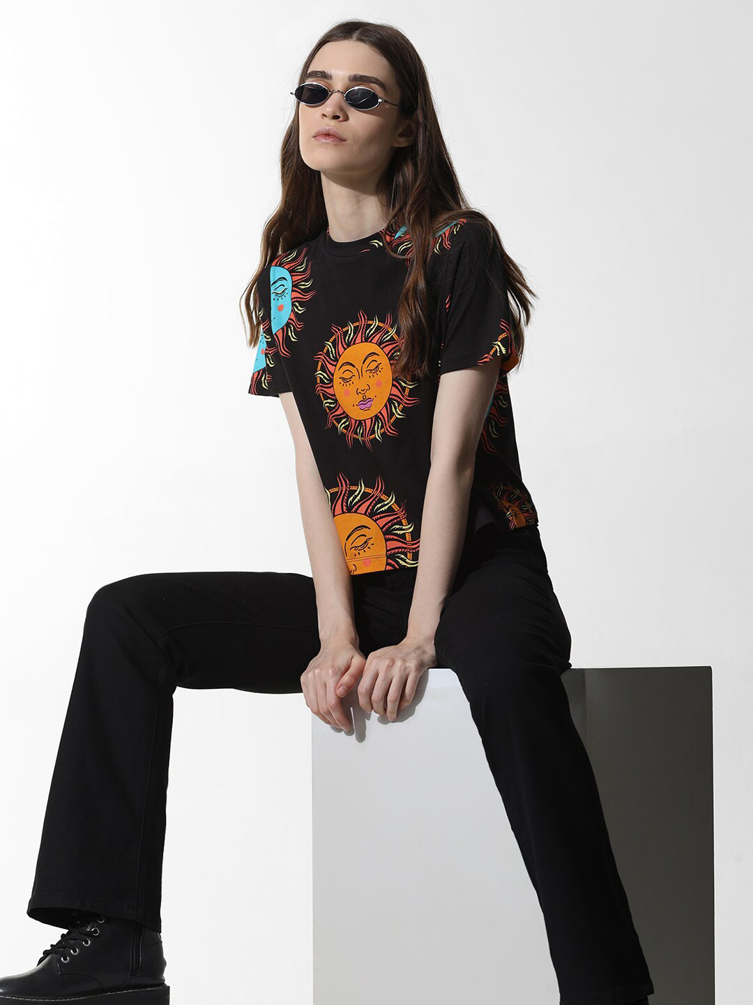 ONLY ONL UEX ARTSY SS Graphic Printed Round Neck T-shirt