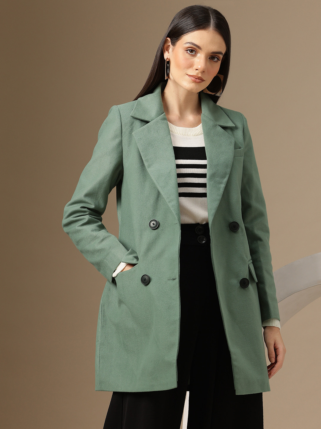 Chemistry Lapel Collar Overcoat