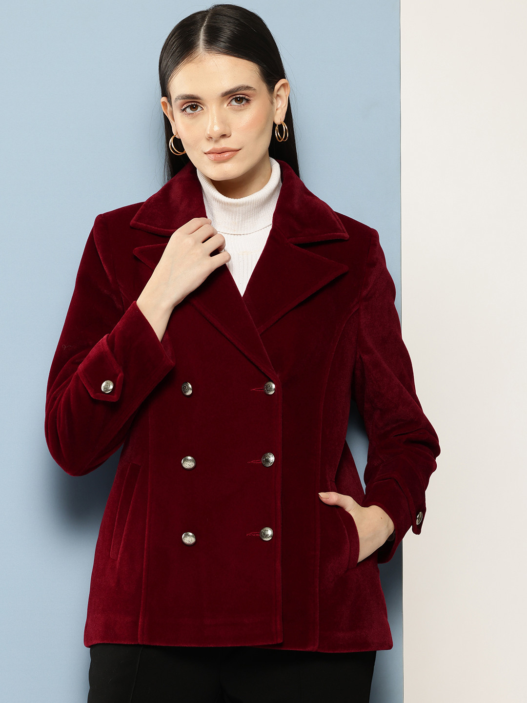 Chemistry Double-Breasted Pea Coat