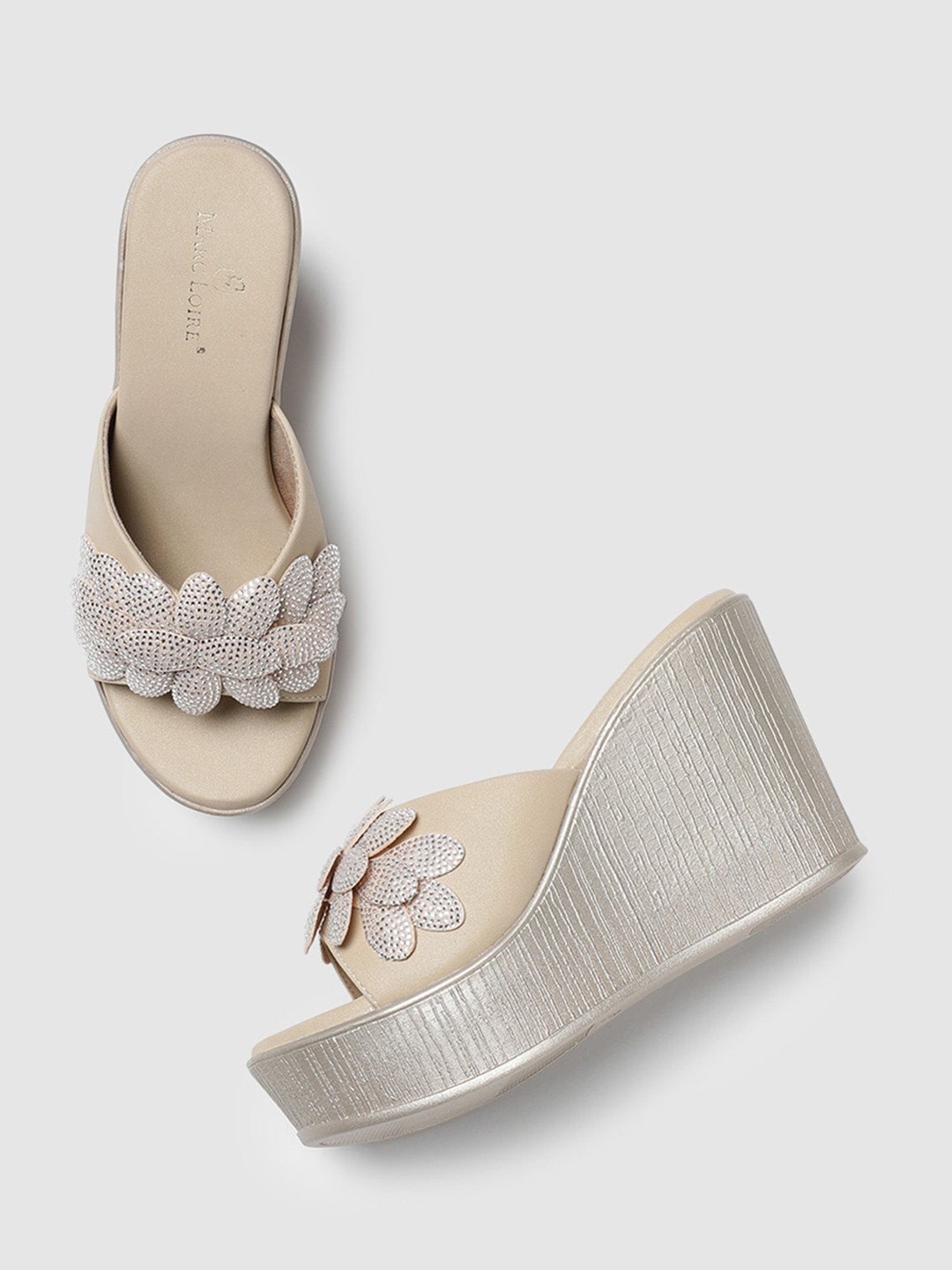 Marc Loire Embellished Wedge Heels