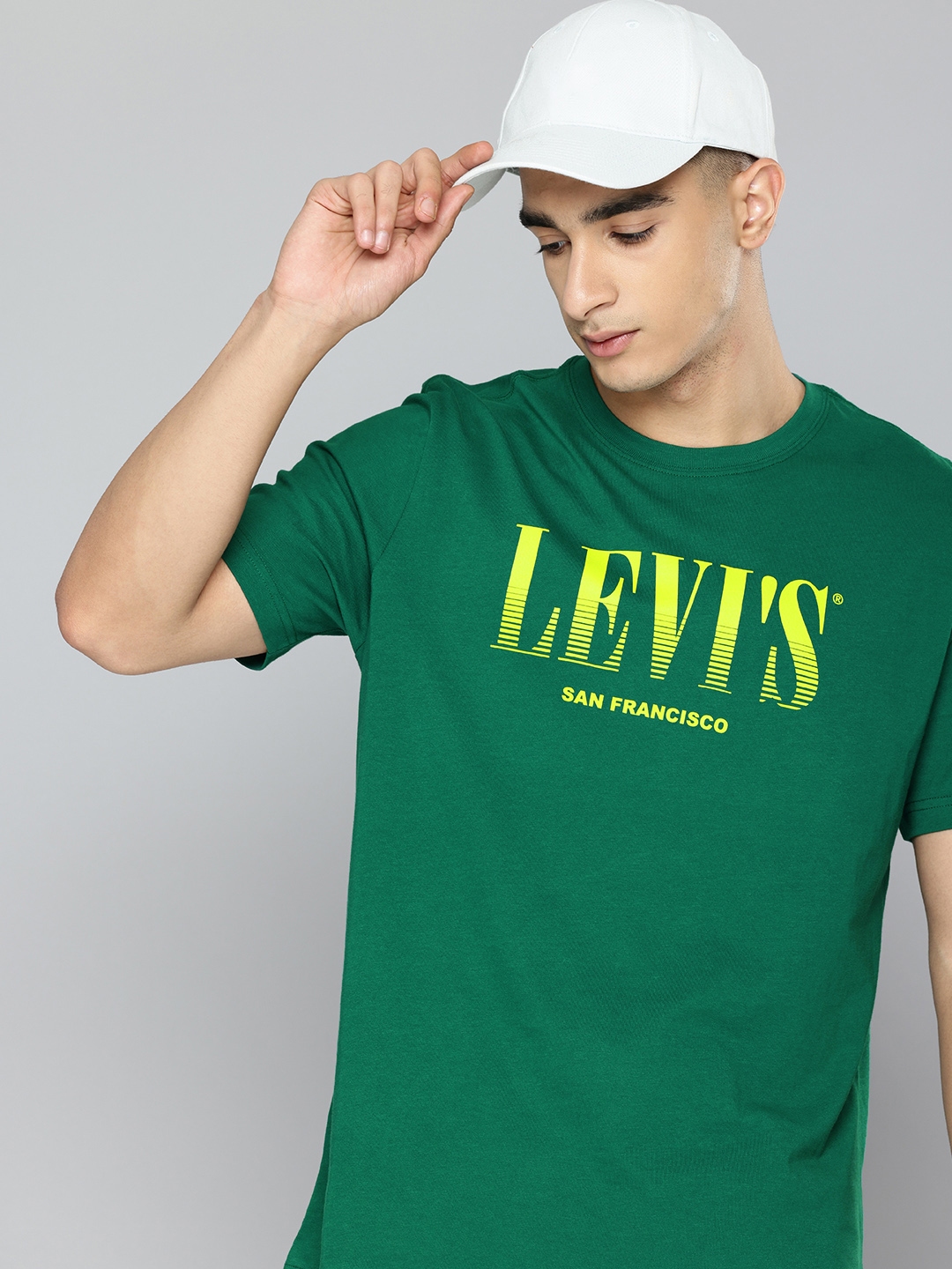 Buy Levis Brand Logo Printed Drop Shoulder Sleeves Relaxed Fit Pure Cotton T shirt Tshirts for Men 29280628 Myntra