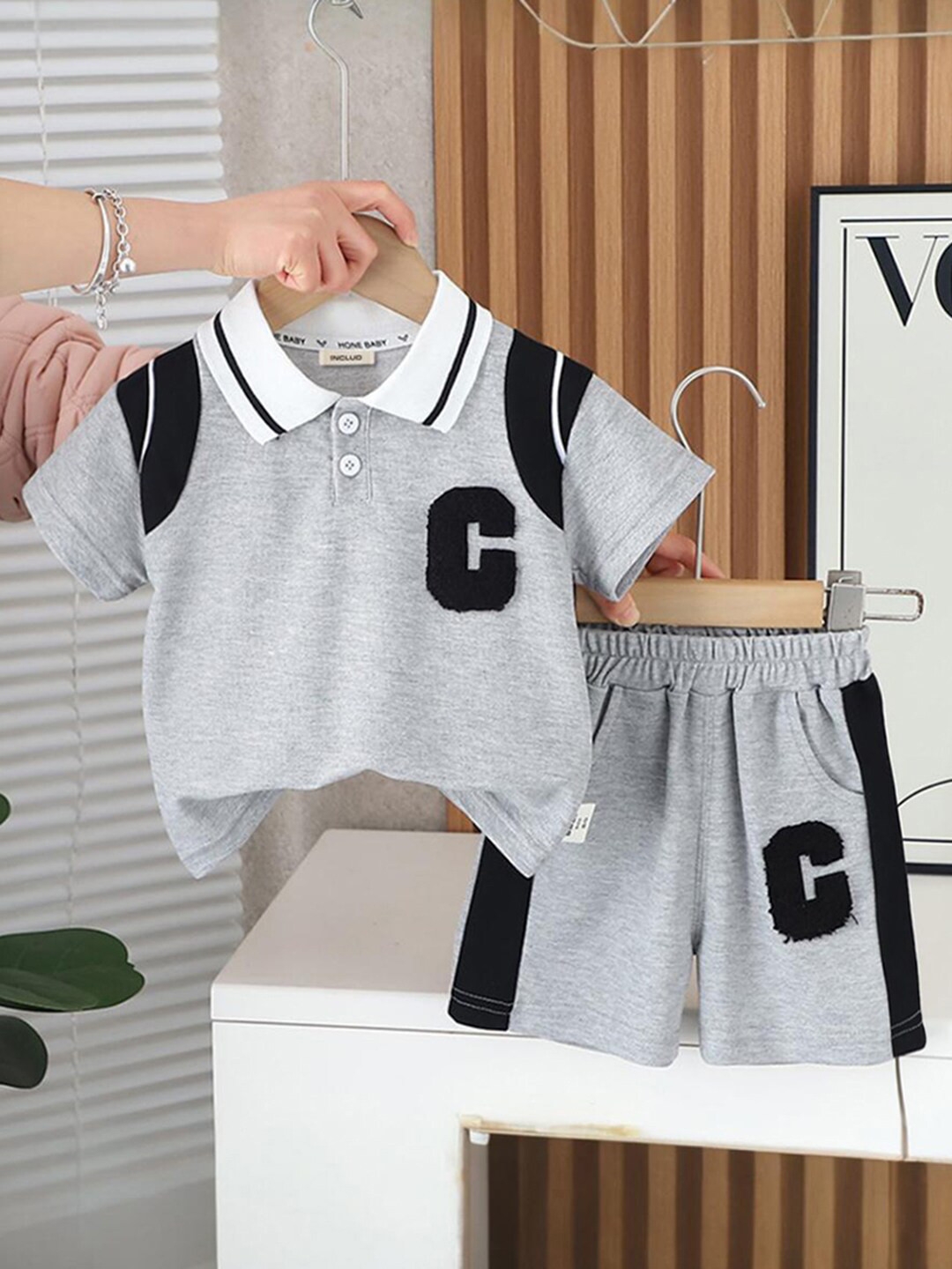 INCLUD Boys Polo Collar T-shirt With Short