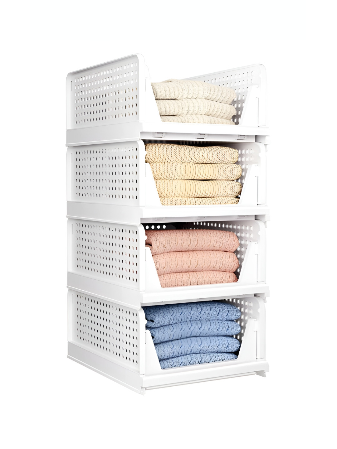 Aura Off White 4 Pieces Regular Multi-Utility Organisers