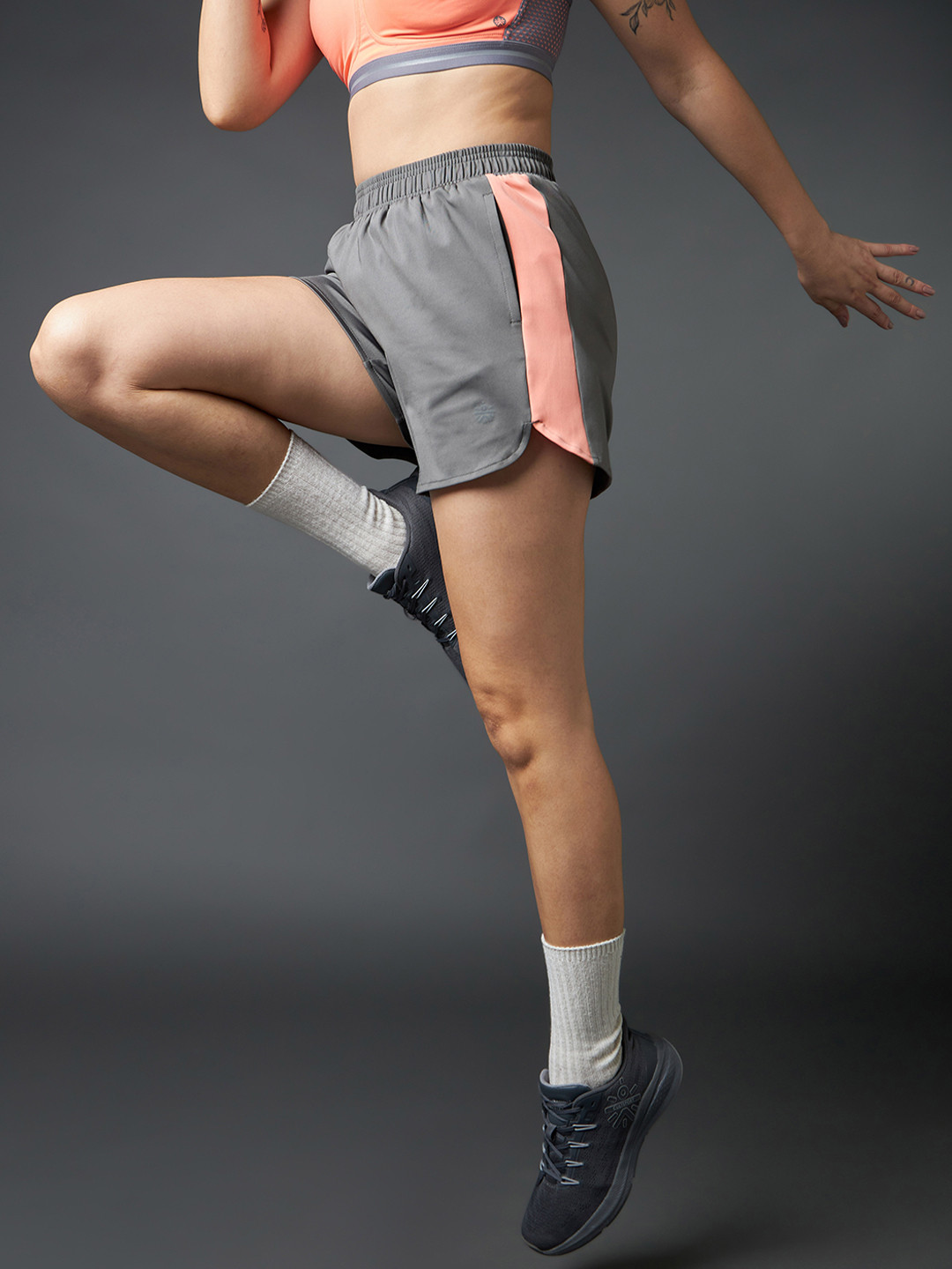 CULT Women Racer's Mid Rise Lightweight Sports Shorts