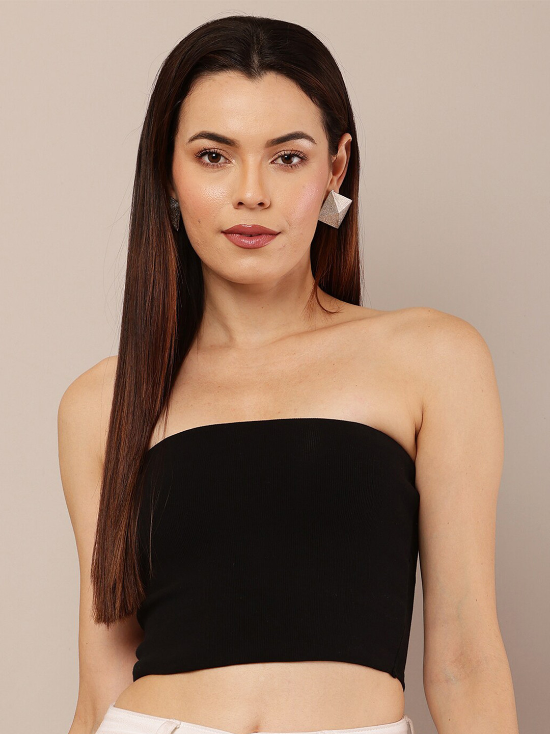 NoBarr Sleeveless Tube Crop Top