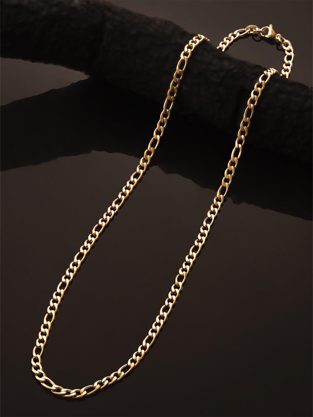 Rubans Voguish  18K Gold Plated Figaro Chain Necklace for Boys & Men Tarnish-Free & Waterproof