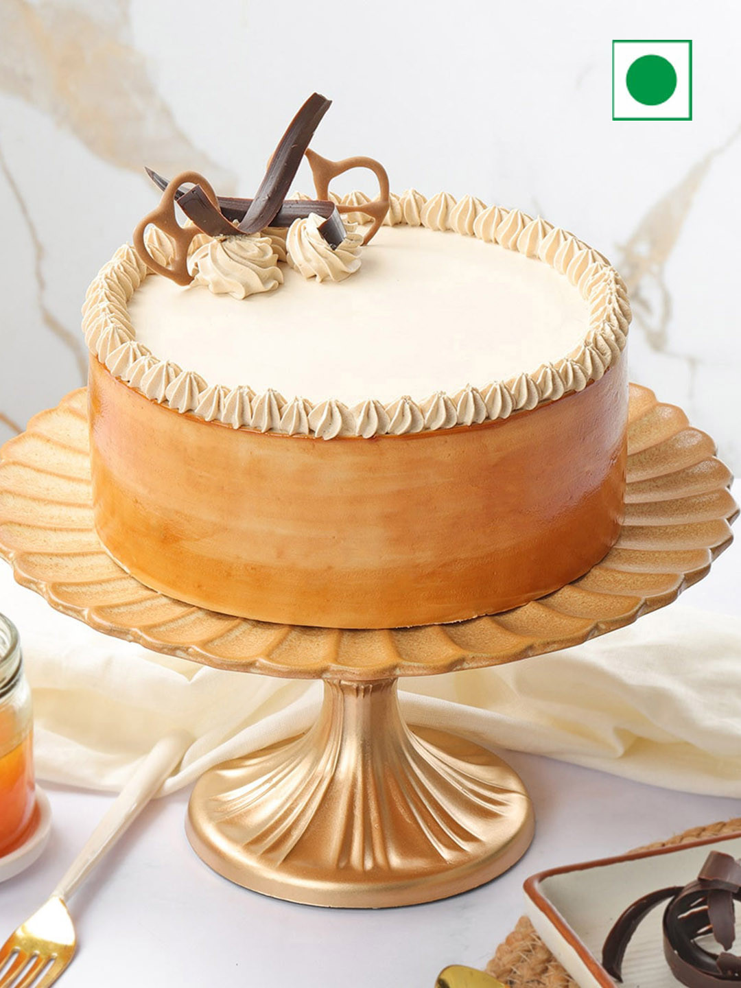 IGP Caramel Drizzle Fantasy Flavour Eggless Round Cake- 500gms