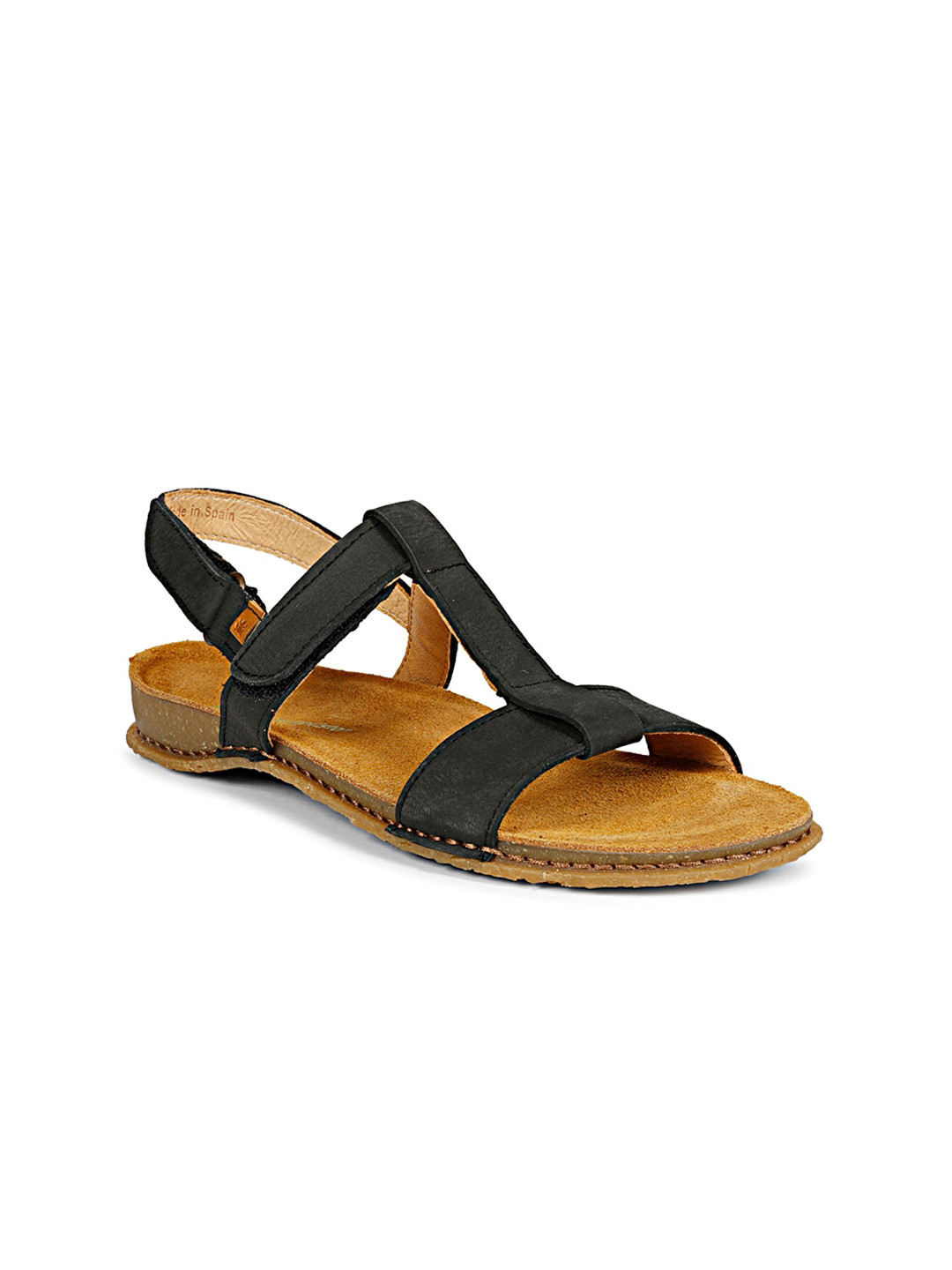 El Naturalista Leather Velcro Closure Strappy Sandals