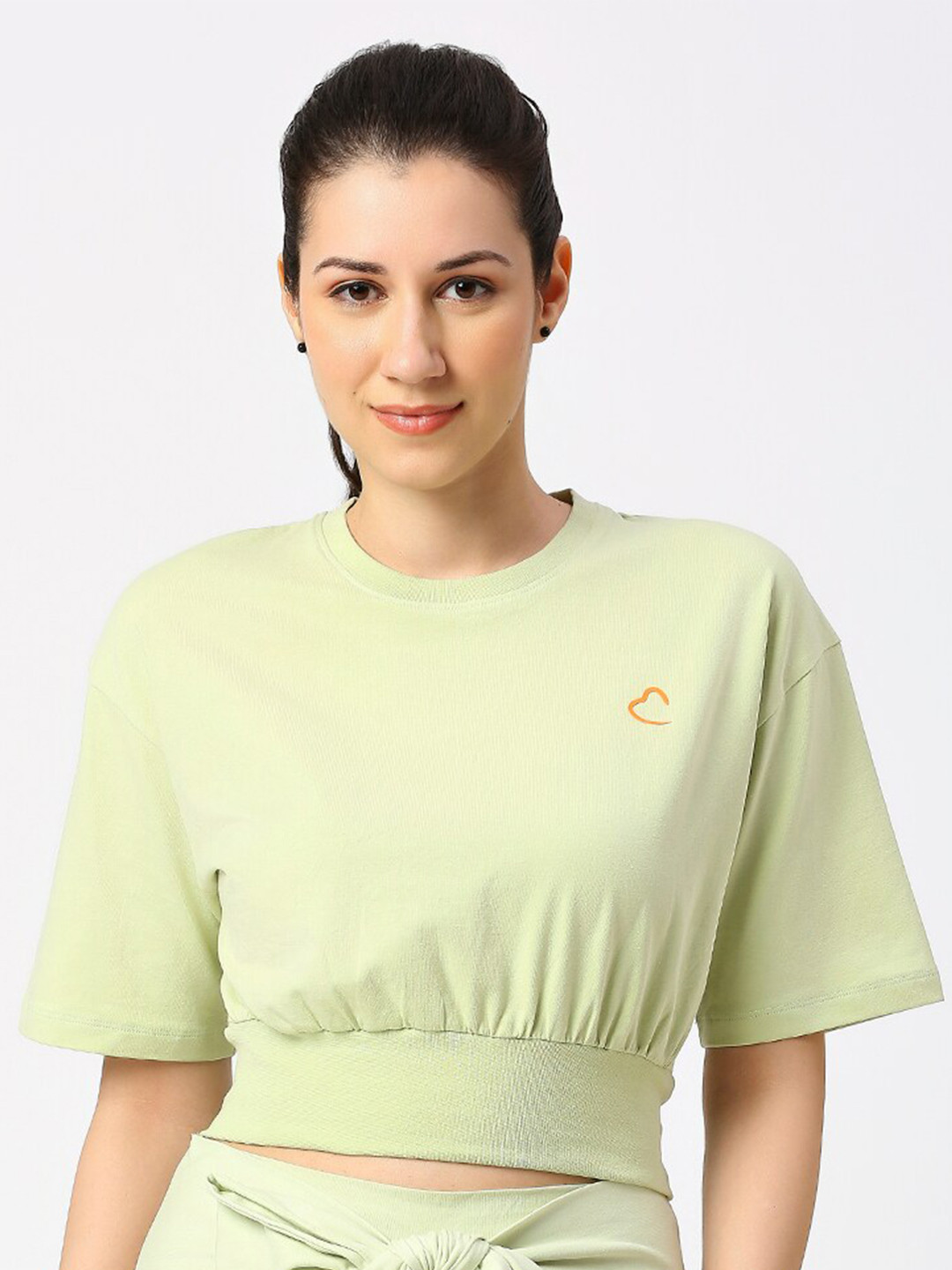 Being Human Drop-Shoulder Relaxed Fit Croped Cotton T-shirt