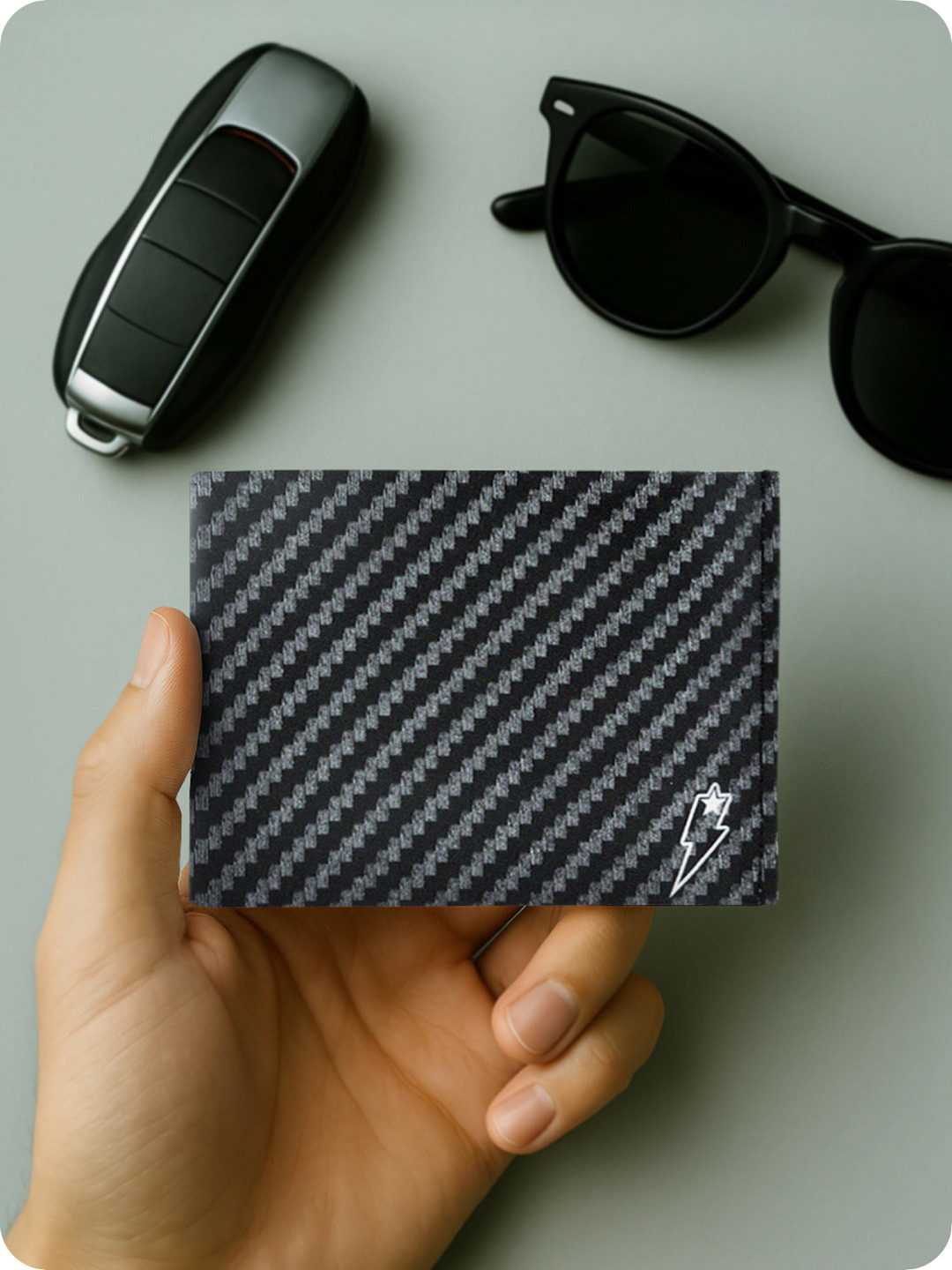 SUPERVEK Unisex Geometric Printed Two Fold Wallet