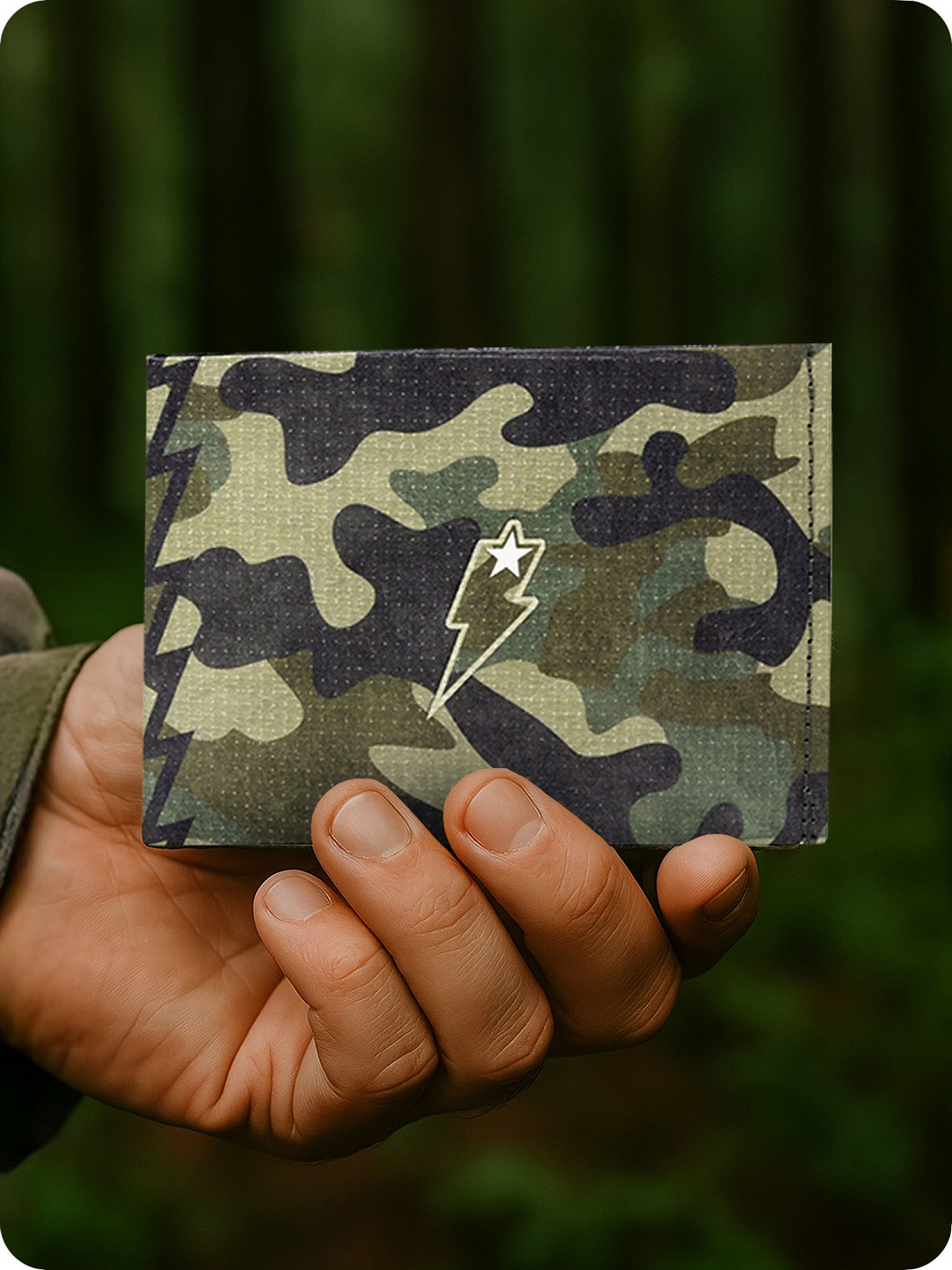 SUPERVEK Unisex Camouflage Printed Two Fold Wallet