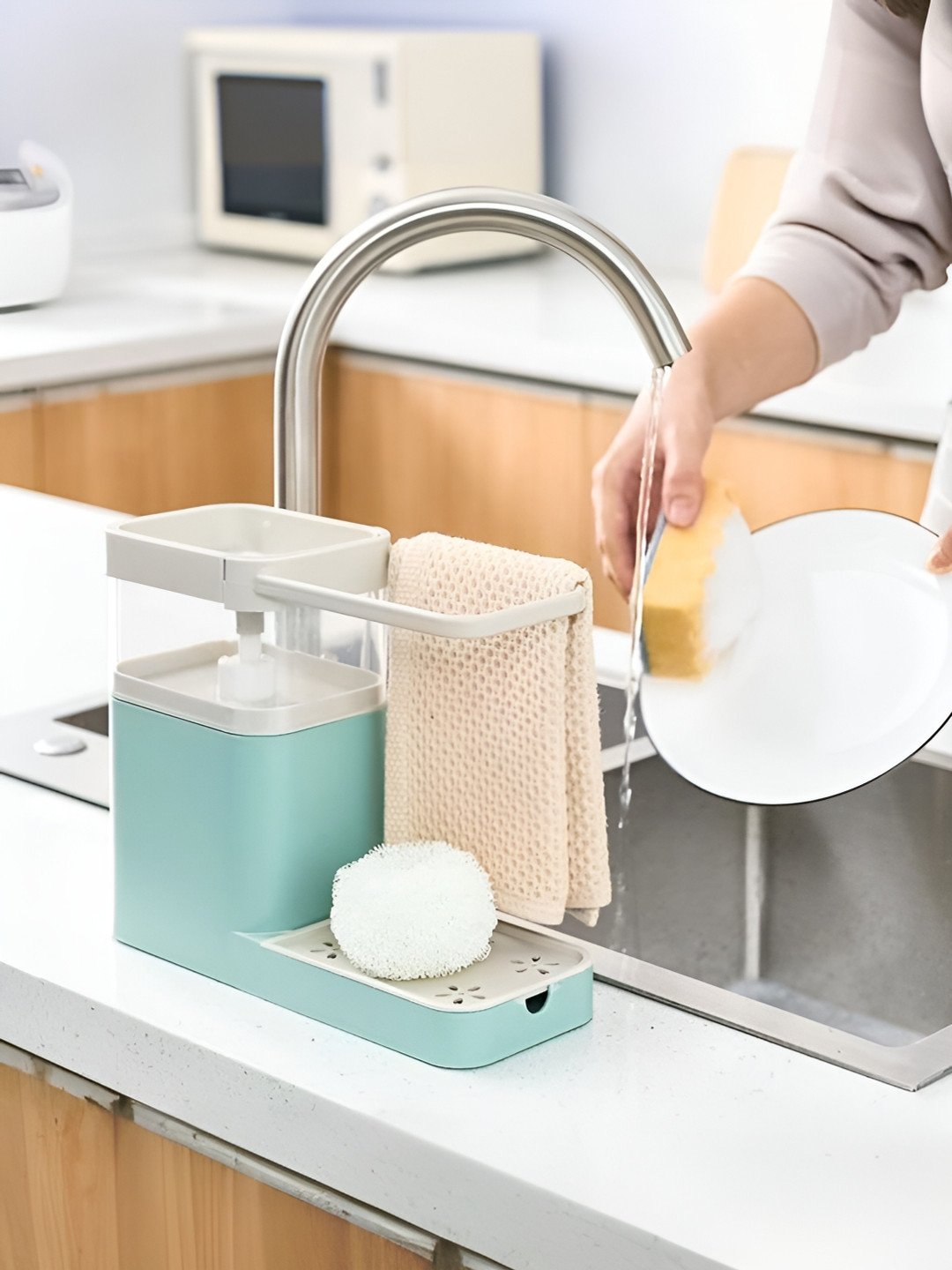 UMAI Blue & Transparent Bath Accessories Set