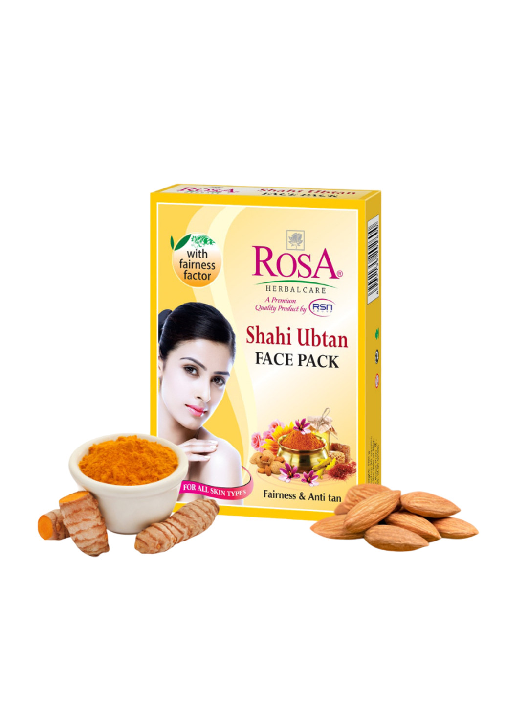 ROSA Set Of 3 Fairness Factor Shahi Ubtan Face Pack - 100gm Each