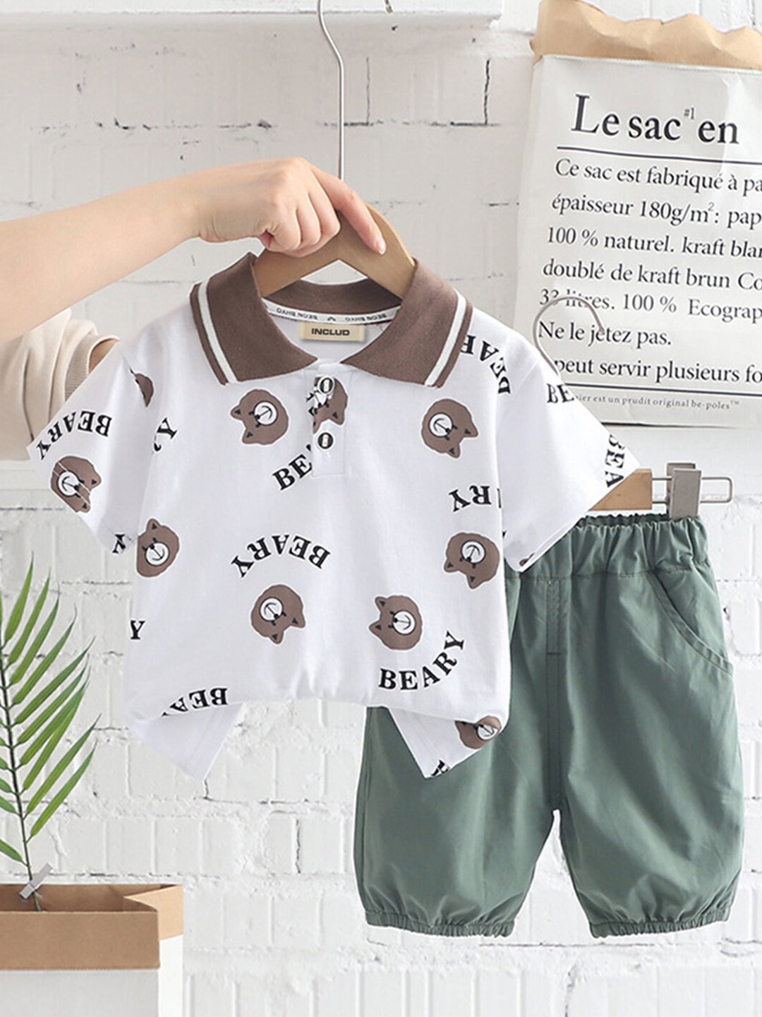 INCLUD Boys Printed T-shirt With Shorts Clothing Set