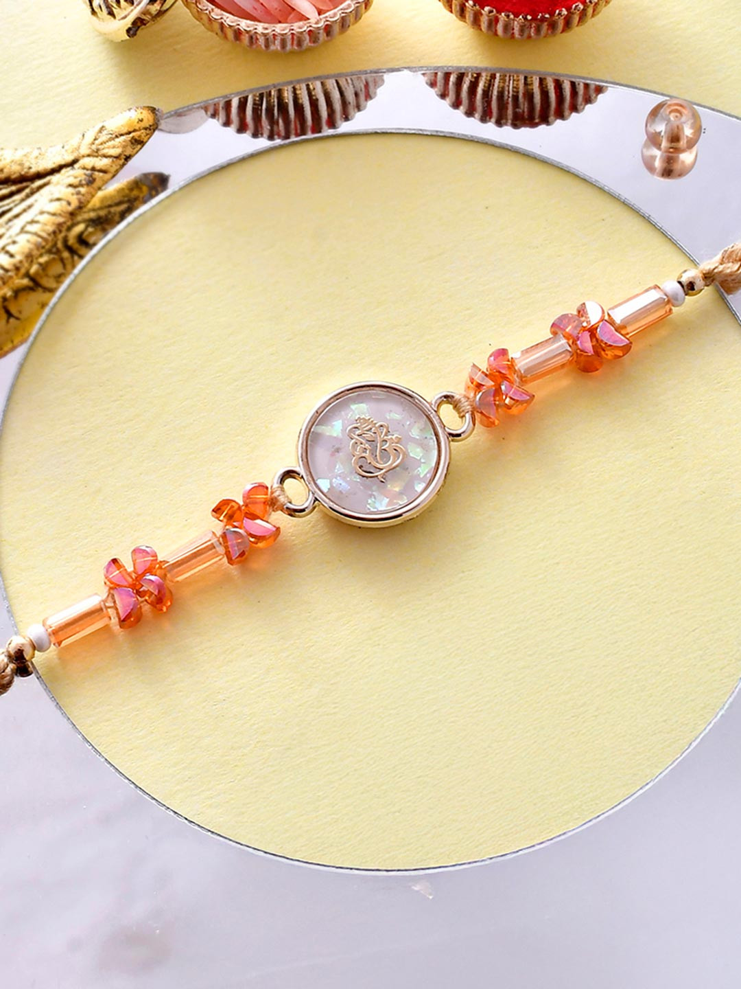 Voylla Men's Bejewelled Thread Rakhi For Brother
