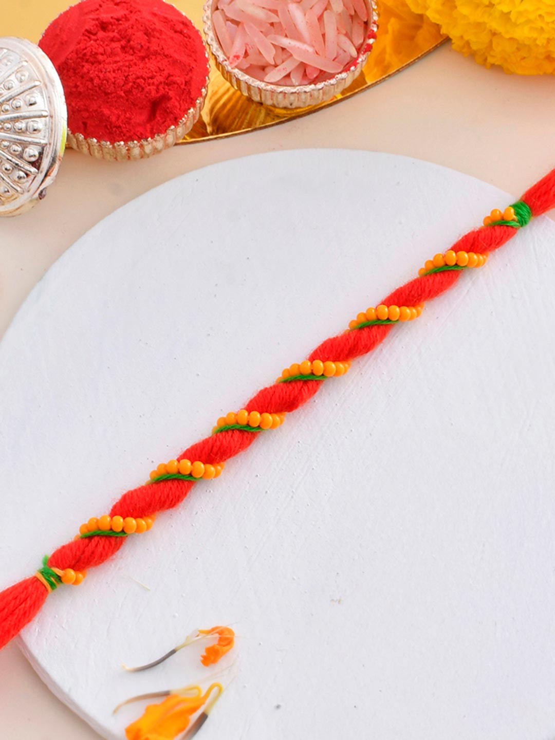 Voylla Lightly Embellished Simple Thread Rakhi For Brother