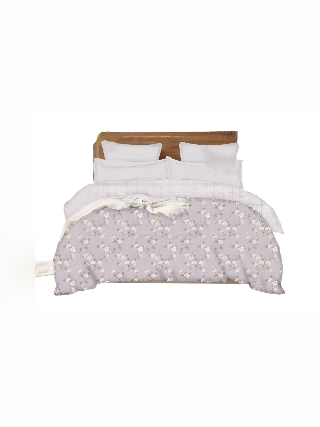 Signature Lavender & White 2 Pc Floral Microfiber AC Room 350 GSM Single Bed Comforter