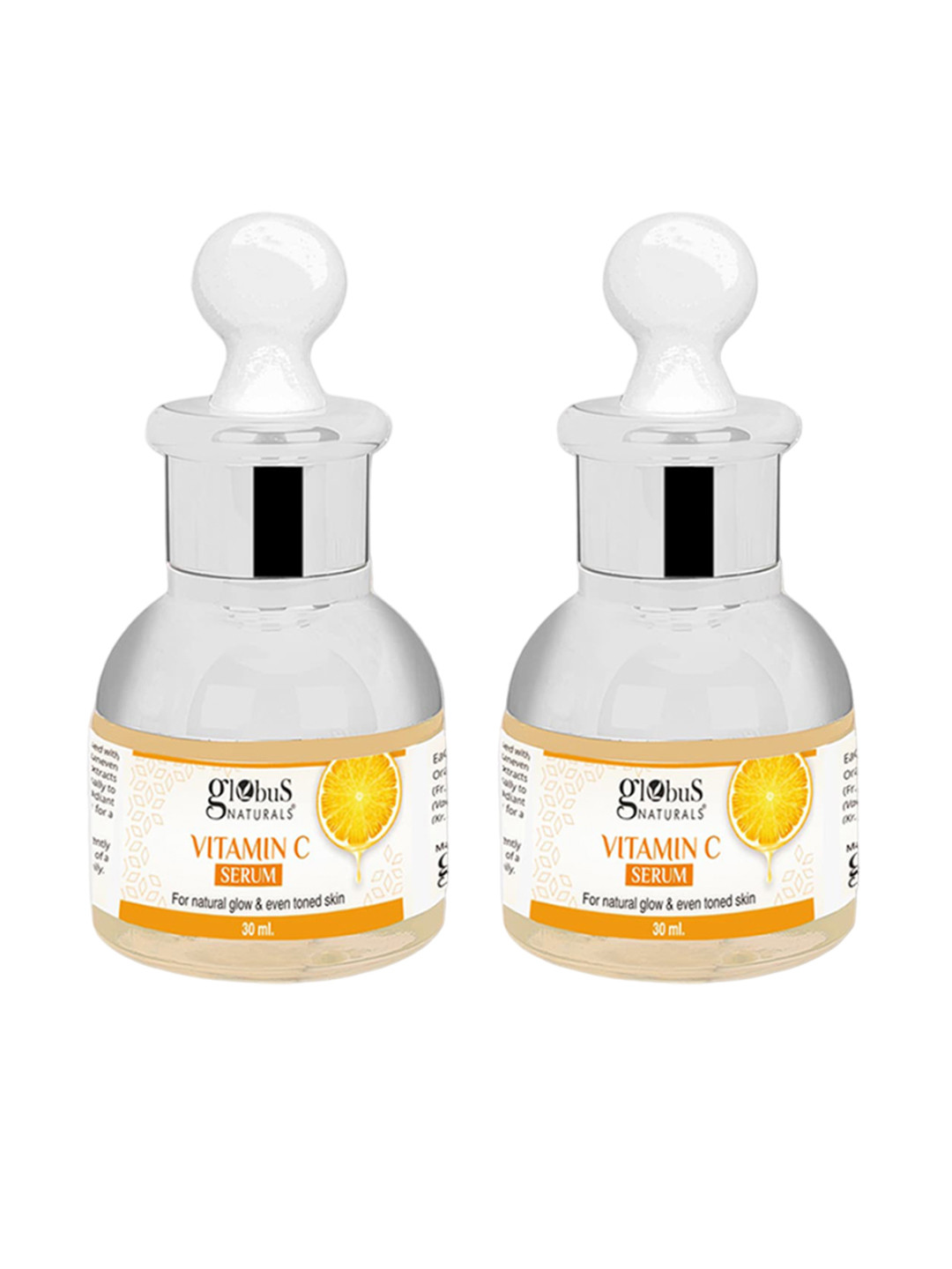 Globus naturals Set Of 2 Vitamin C Face Serum For Natural Glow & Even Skin Tone-30ml Each