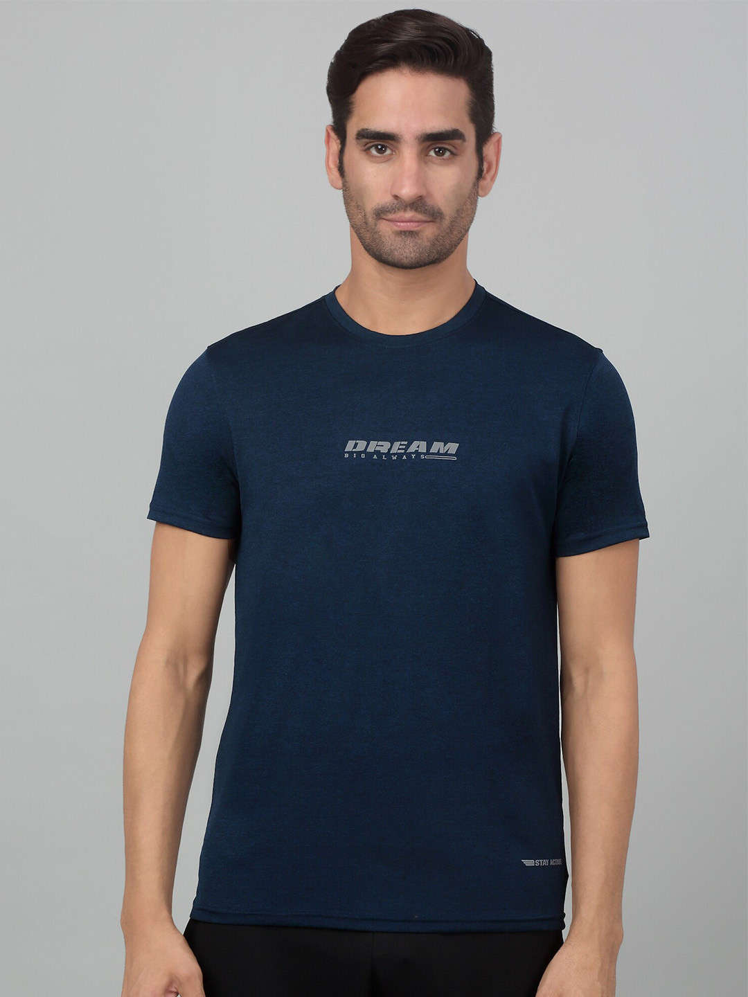 Cantabil Typography Printed Round Neck Activewear T-shirt