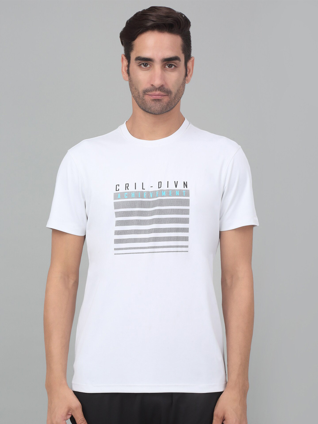 Cantabil Typography Printed Round Neck Casual T-shirt