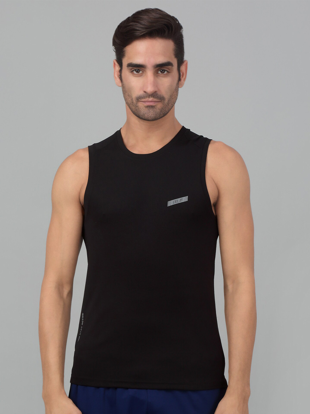 Cantabil Scoop Neck Sleeveless Activewear T-shirt