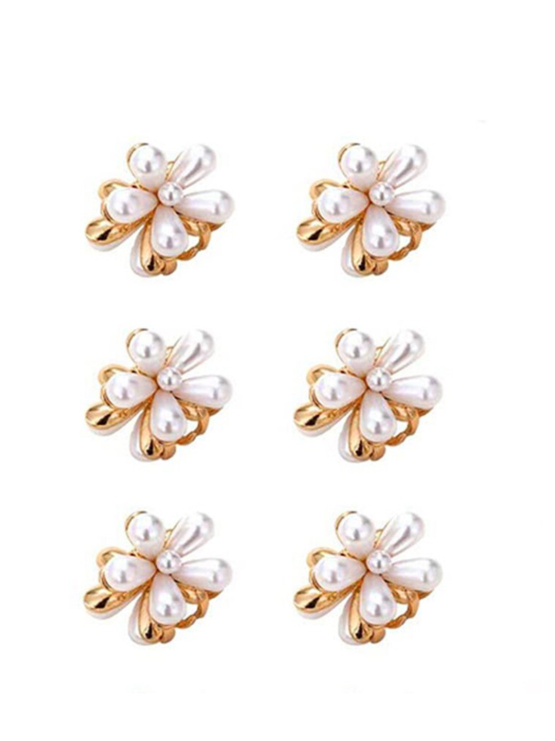 ANNA CREATIONS Pack Of 6 Pcs Metal Hair Clips