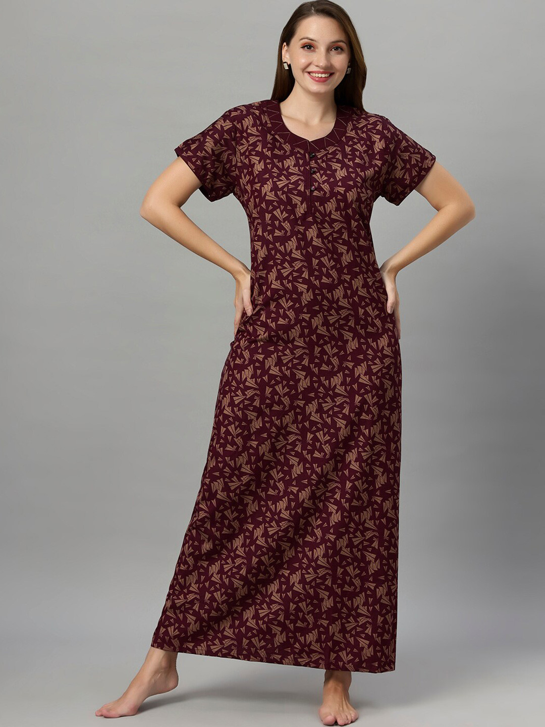 QUIRA Printed Maxi Nightdress
