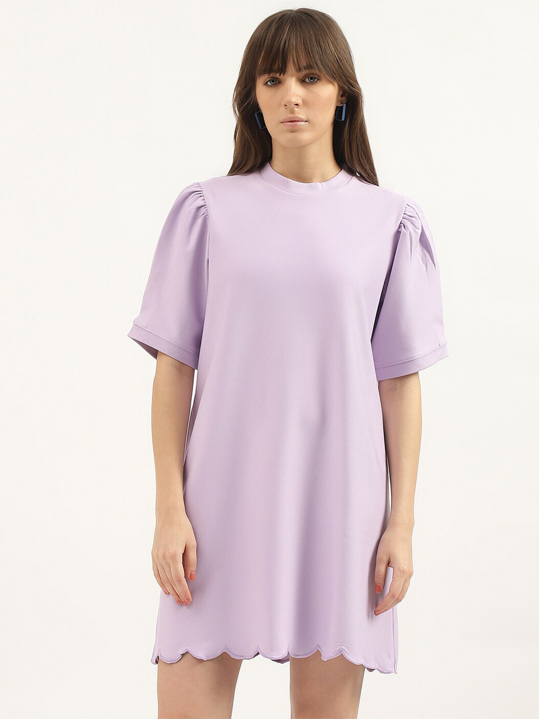 United Colors of Benetton High Neck A-Line Dress