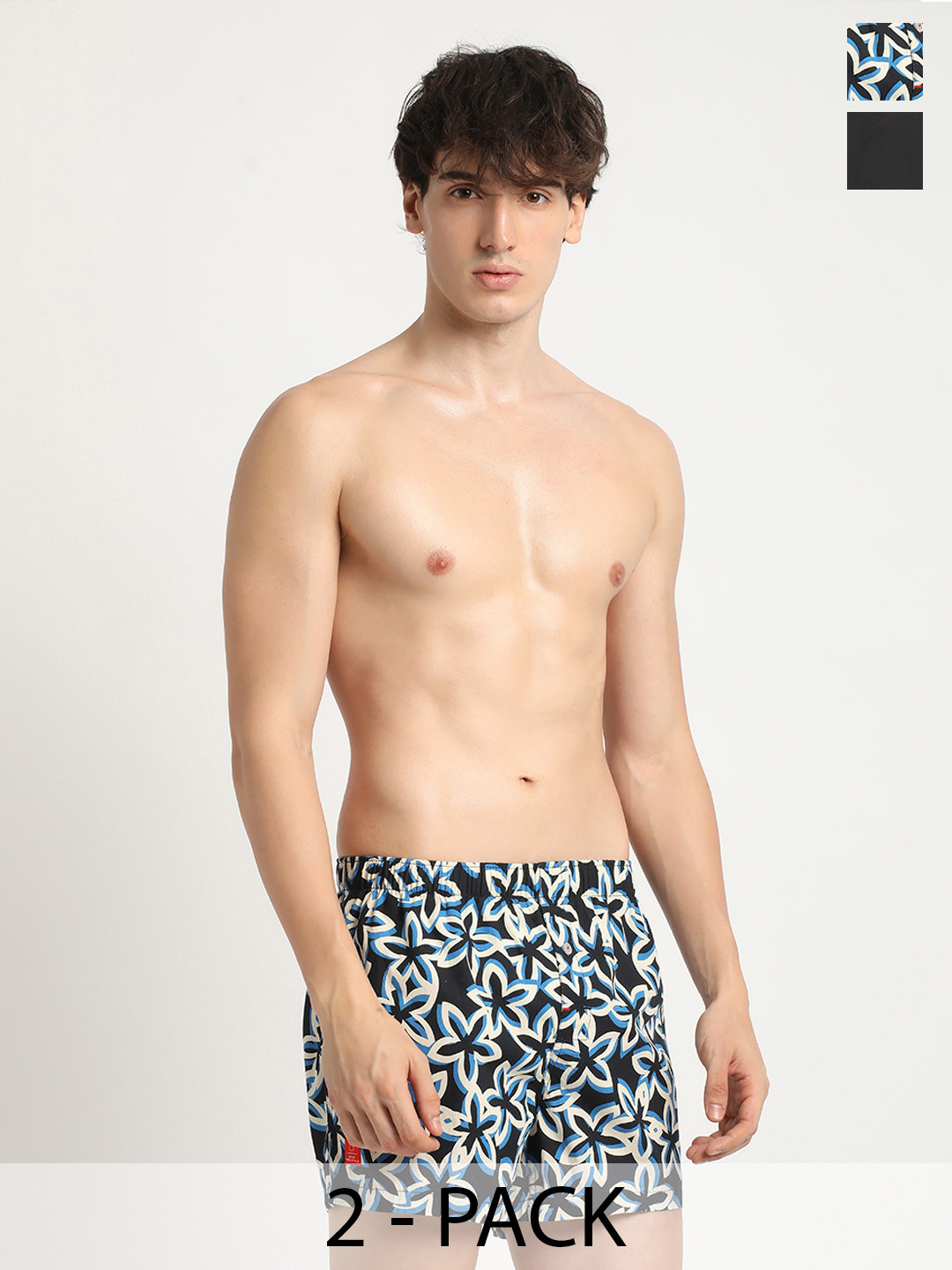 THE BEAR HOUSE Pack Of 2 Printed Pure Cotton Boxers BOX-KIWANI-AS