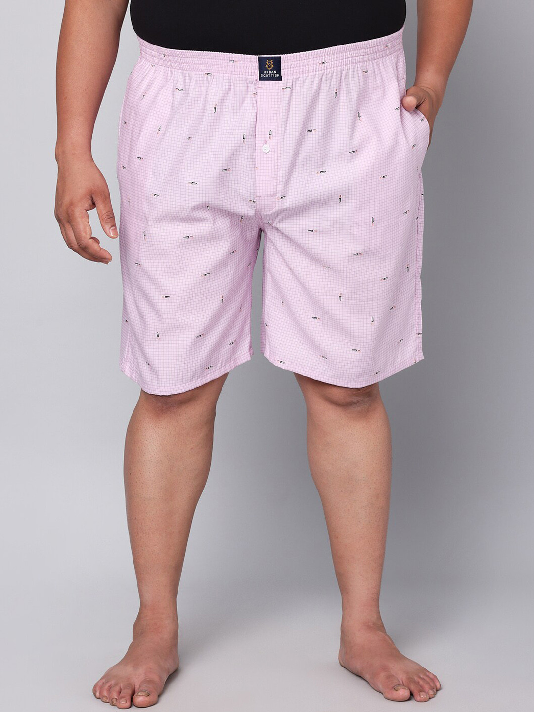 URBAN SCOTTISH Plus Size Printed Pure Cotton Boxer USBX163