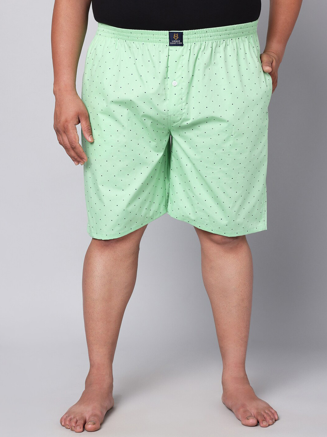 URBAN SCOTTISH Plus Size Printed Cotton Boxers USBX156