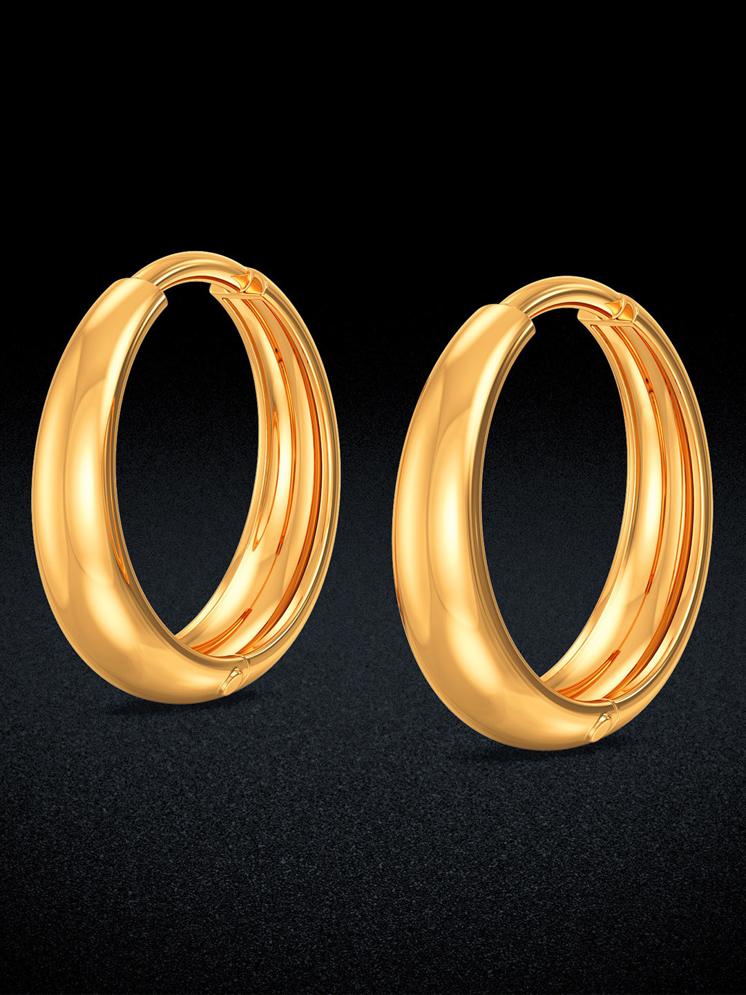 Joyalukkas Orbicular 22KT Gold Hoop Earrings-2.59 gm