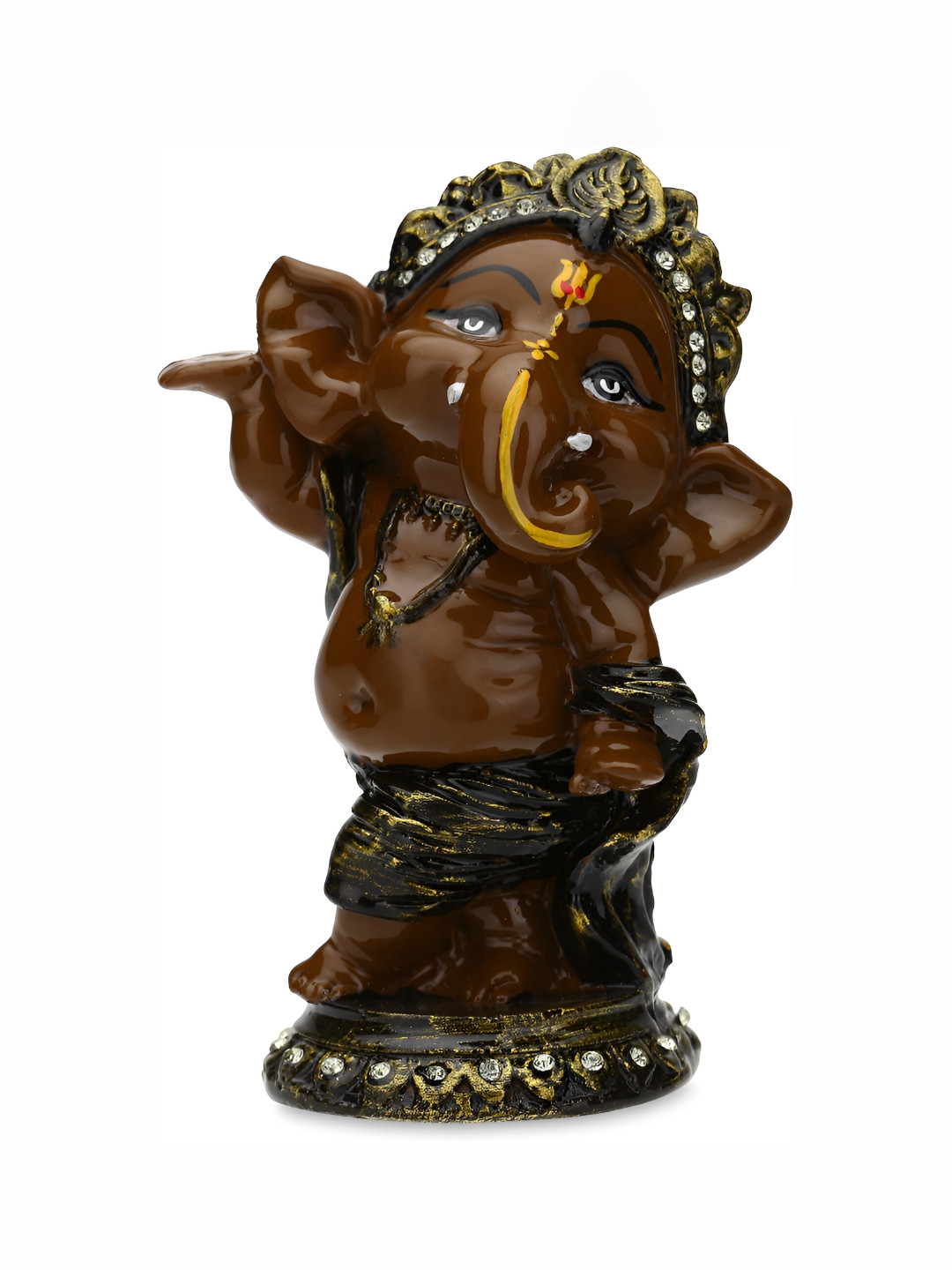 GW CREATIONS Black and Brown Reigious Idol Showpiece