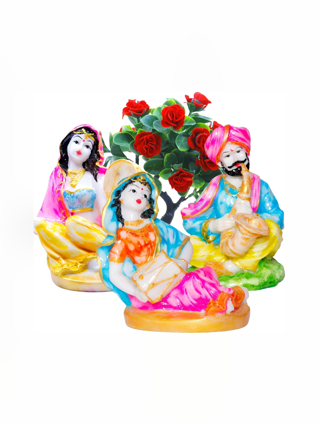 GW CREATIONS Blue 4 Pieces Fengshui Figurine Showpiece